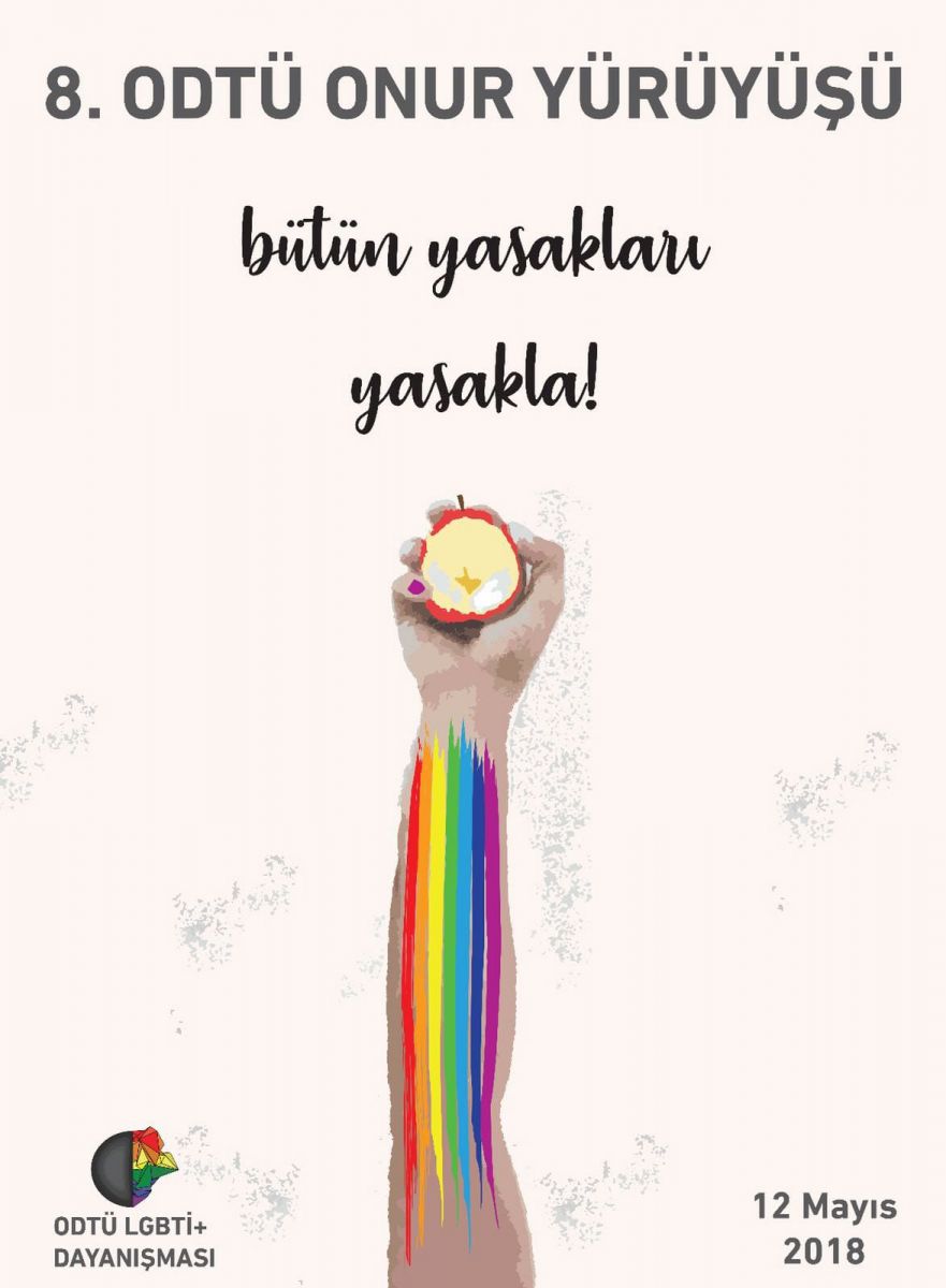 8. ODTÜ Onur Yürüyüşü afişi belli oldu Kaos GL - LGBTİ+ Haber Portalı
