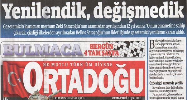 Ortadoğu gazetesi: “Hiç kimse cinsiyeti ya da cinsel tercihleri nedeniyle aşağılanmayacak” Kaos GL - LGBTİ+ Haber Portalı