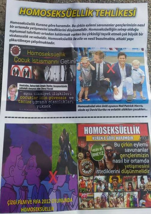 Ankara ve İzmir’den sonra Osmaniye’de nefret bildirileri Kaos GL - LGBTİ+ Haber Portalı