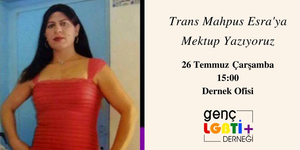 Mektuplarımız trans mahpus Esra&rsquo;ya! Kaos GL - LGBTİ+ Haber Portalı