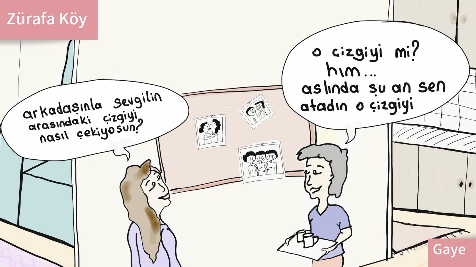 Zürafa Köy: Çizgi | Kaos GL - LGBTİ+ Haber Portalı Gökkuşağı Forumu Köşe Yazısı